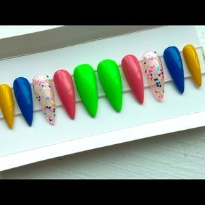 Medium length stiletto nails